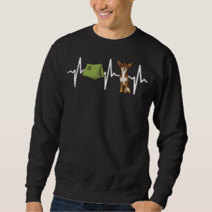 Zent Camping Brown Chihuahua Heartbeat Dog Sweatshirt