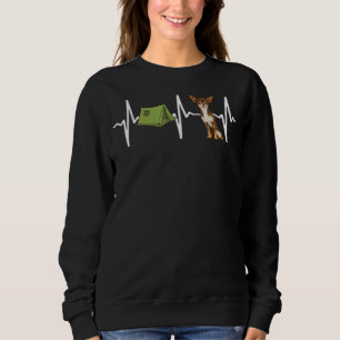 Zent Camping Brown Chihuahua Heartbeat Dog Sweatshirt