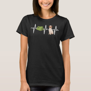 Zent Camping Clumber Spaniel Heartbeat Dog T-Shirt