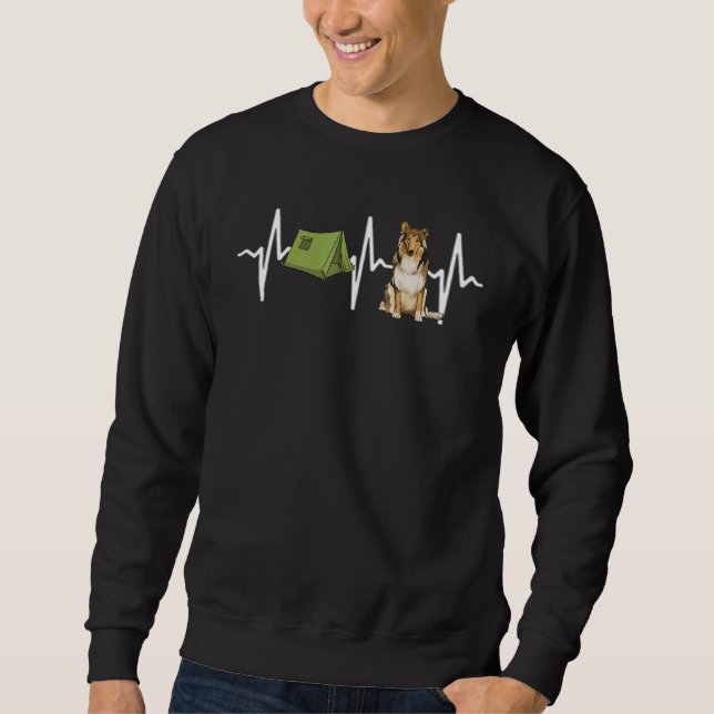 Zent Camping Collie Heartbeat Dog Sweatshirt (Vorderseite)