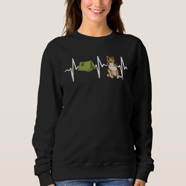 Zent Camping Collie Heartbeat Dog Sweatshirt (Vorderseite)