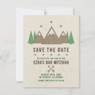 Zent Leinwand Camping Bar Mitzvah Save The Date