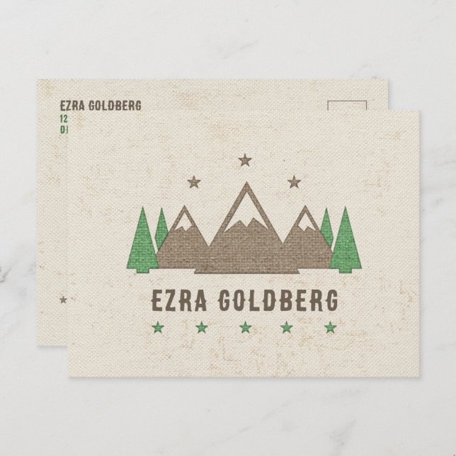 Zent Leinwand Camping Bar Mitzvah Vielen Dank Postkarte (Vorne/Hinten)