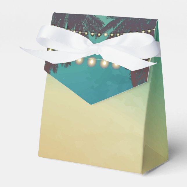Zent Paper Fevor Box Beach Sunset Palm Tree String Geschenkschachtel (Vorderseite)