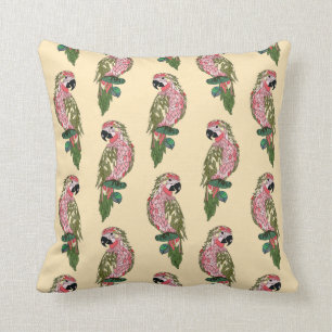 Zentangle Art-Papageien Kissen