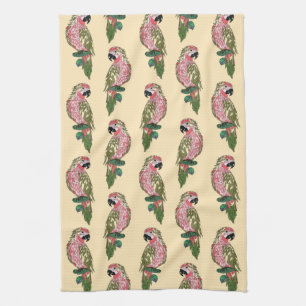 Zentangle Art-Papageien Küchentuch