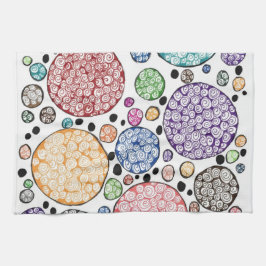 Zentangle circles pattern geschirrtuch