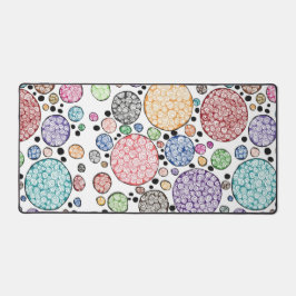 Zentangle circles pattern schreibtischunterlage