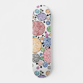 Zentangle circles pattern skateboard