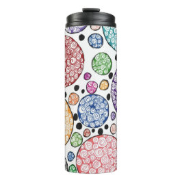 Zentangle circles pattern thermosbecher