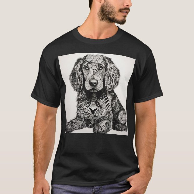 Zentangle Dog T-Shirt (Vorderseite)