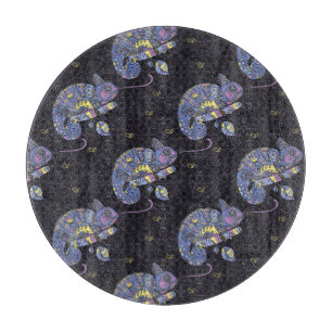 Zentangle Eidechse Schneidebrett