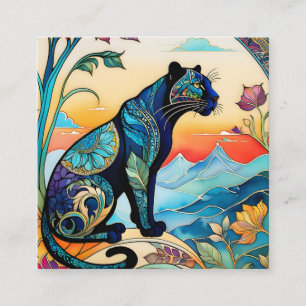 Zentangle-Muster sind eine schöne Möglichkeit, Col Quadratische Visitenkarte