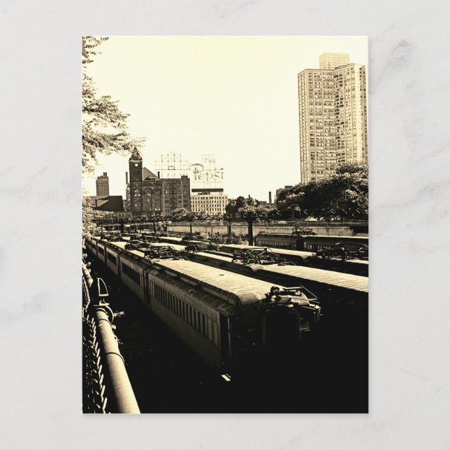 Zentral Bahnhof Chicago ICRR 1969 Postkarte (Vorderseite)