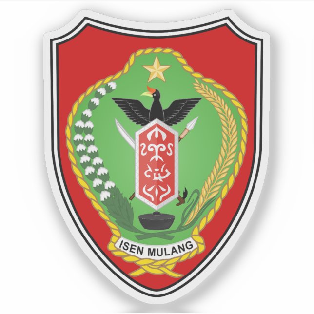 Zentral-Kalimantan Provinz Wappen,Indonesien Aufkleber (Vorderseite)