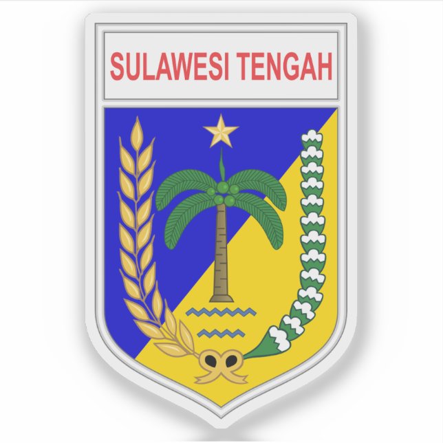 Zentral-Sulawesi Provinz Wappen, Indonesien Aufkleber (Vorderseite)