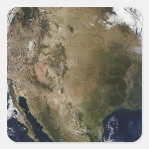 Zentral und Western Staaten Quadratischer Aufkleber