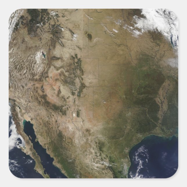 Zentral und Western Staaten Quadratischer Aufkleber (Vorderseite)