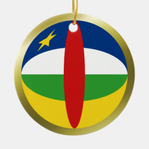 Zentralafrikanischer Flaggen-Schmuck Keramikornament