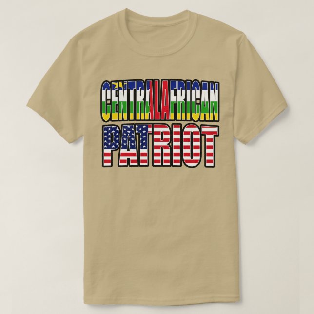 Zentralafrikanischer Patriot Pride Heritage Fl T-Shirt (Design vorne)