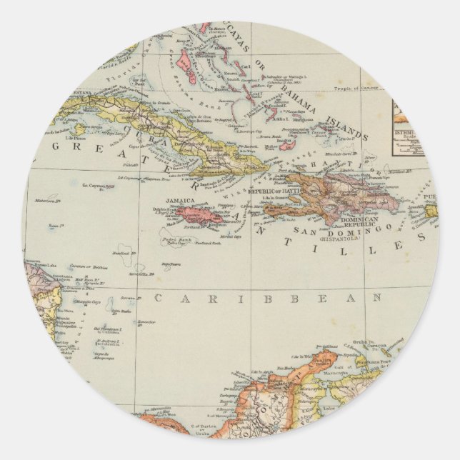 Zentralamerika 2 runder aufkleber (Vorderseite)