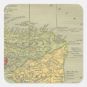 Zentralamerika 5 quadratischer aufkleber
