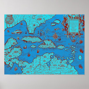 Zentralamerika ("Amerika Occidentalis") Poster