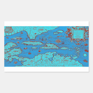 Zentralamerika ("Amerika Occidentalis") Rechteckiger Aufkleber