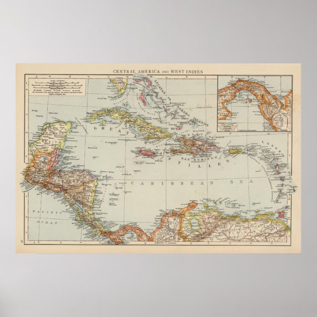 Zentralamerika Poster (Vorne)