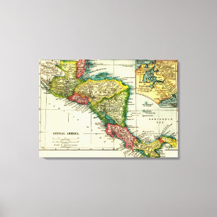 ZentralamerikaPanoramakarte Zentralamerika Leinwanddruck