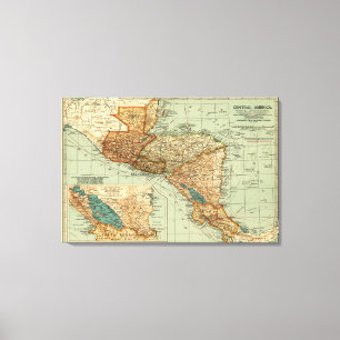 ZentralamerikaPanoramakarteMittelamerika 2 Leinwanddruck