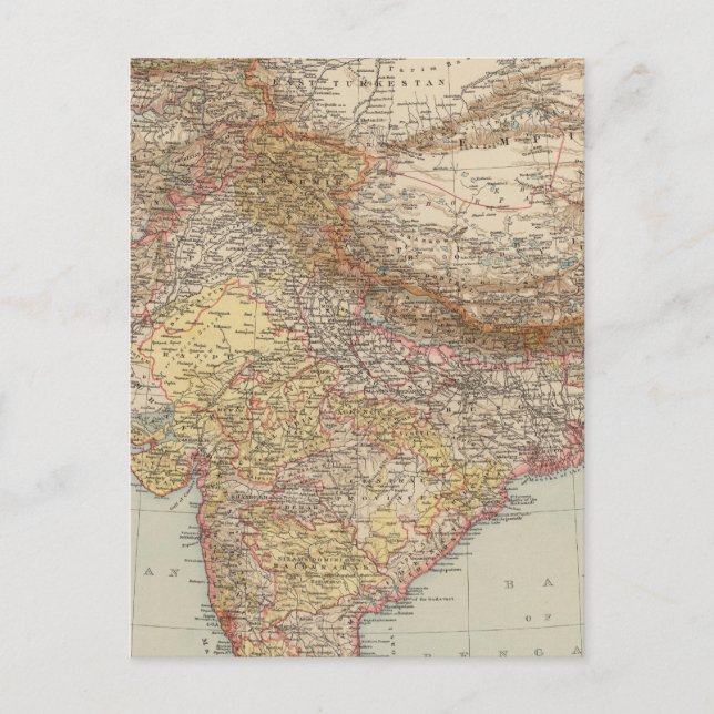 Zentralasien, Indien Postkarte (Vorderseite)