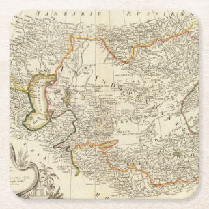 Zentralasien Rechteckiger Pappuntersetzer