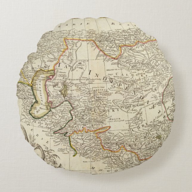 Zentralasien Rundes Kissen (Vorderseite)