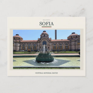 Zentralbad Mineralbadanlage Brunnen, Sofia Postkarte