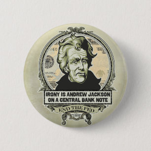 Zentralbank-Knopf Andrew Jacksons Button