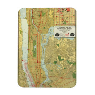 Zentrale Eisenbahn-Karte 1918 New York Magnet