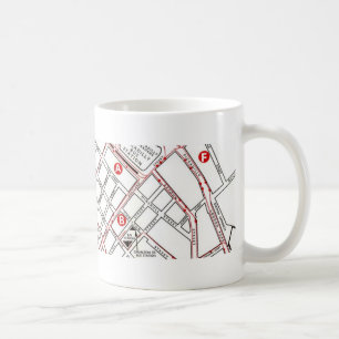 Zentrale Manchester-Karte Tasse