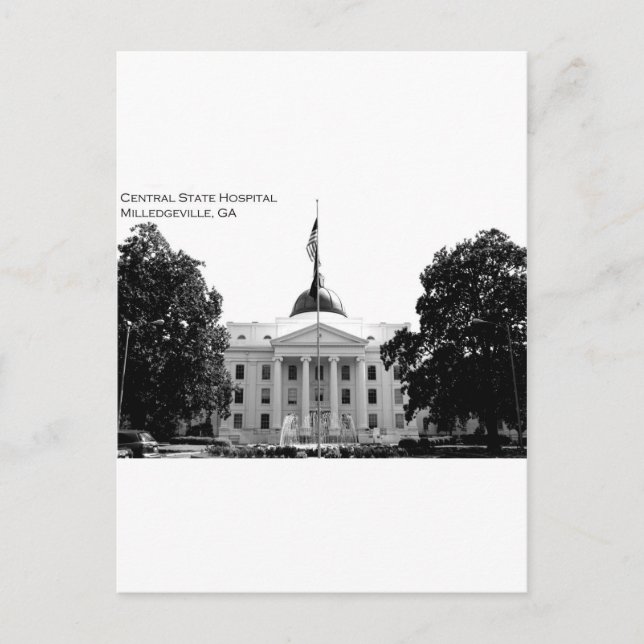 ZENTRALE STAAT HOSPITAL - MILLEDGEVILLE, GEORGIEN POSTKARTE (Vorderseite)