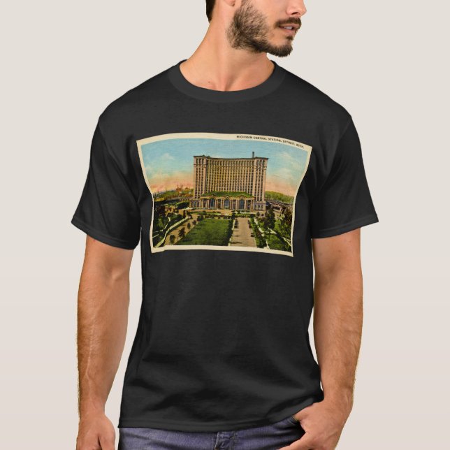 Zentrale Station Detroit, Michigan Michigans T-Shirt (Vorderseite)