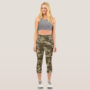 Zentrale Tarnung Capri Leggings