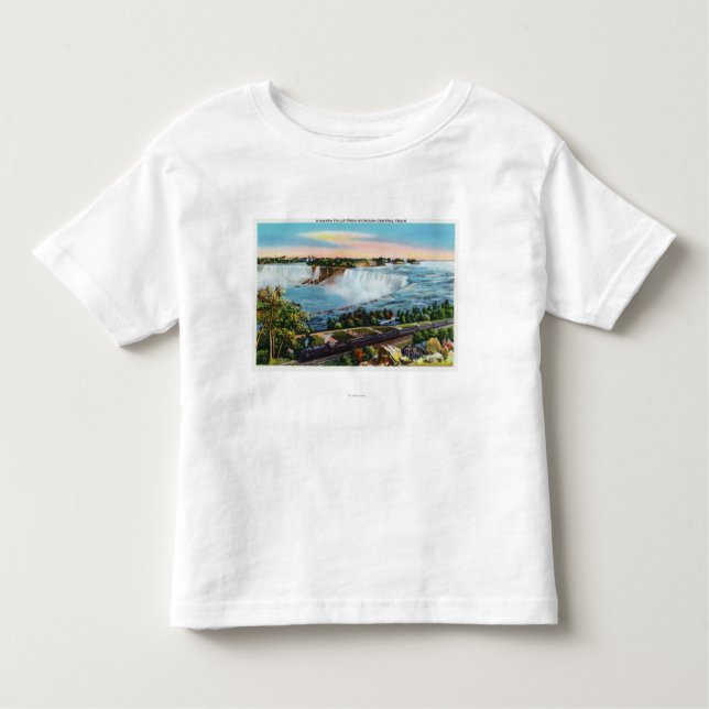 Zentrale Zug-Ansicht Michigans von Niagara Falls Kleinkind T-shirt (Vorderseite)