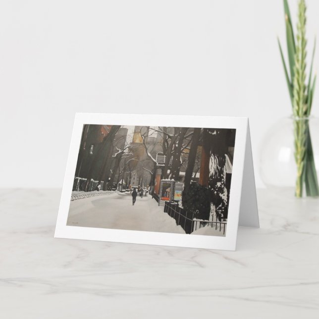 ZENTRALER PARKPLATZ IM SCHNEE KARTE (Vorderseite)