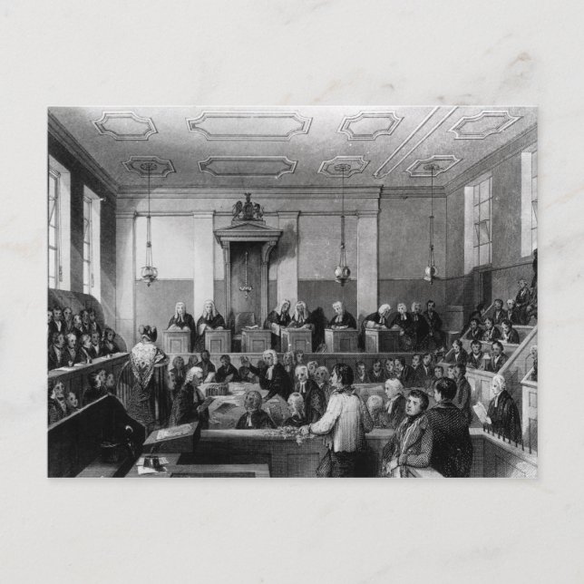 Zentraler Strafgerichtshof, das alte Bailey Postkarte (Vorderseite)