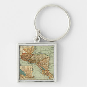 Zentrales AmericaPanoramic MapCentral Amerika 2 Schlüsselanhänger