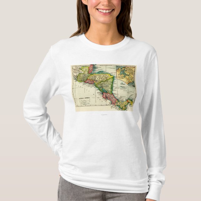 Zentrales AmericaPanoramic MapCentral Amerika T-Shirt (Vorderseite)