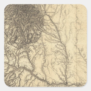 Zentrales Colorado 3 Quadratischer Aufkleber