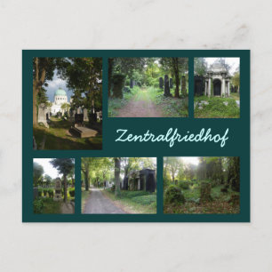 Zentralfriedhof Collage Postkarte