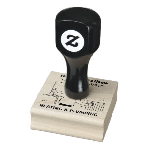 Zentralheizung für Klempner und Klempner Gummistempel