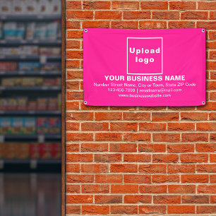 Zentrierorientierte Unternehmensmarke auf rosa Rec Banner